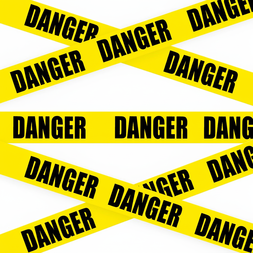 Caution Danger Warning Barrier Tape For Construction Site Decoration
