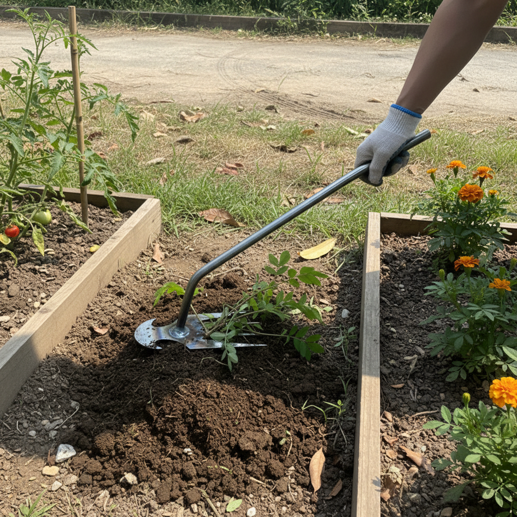 Forged Manganese Steel Long Handle Weeding Tool For Root Removal
