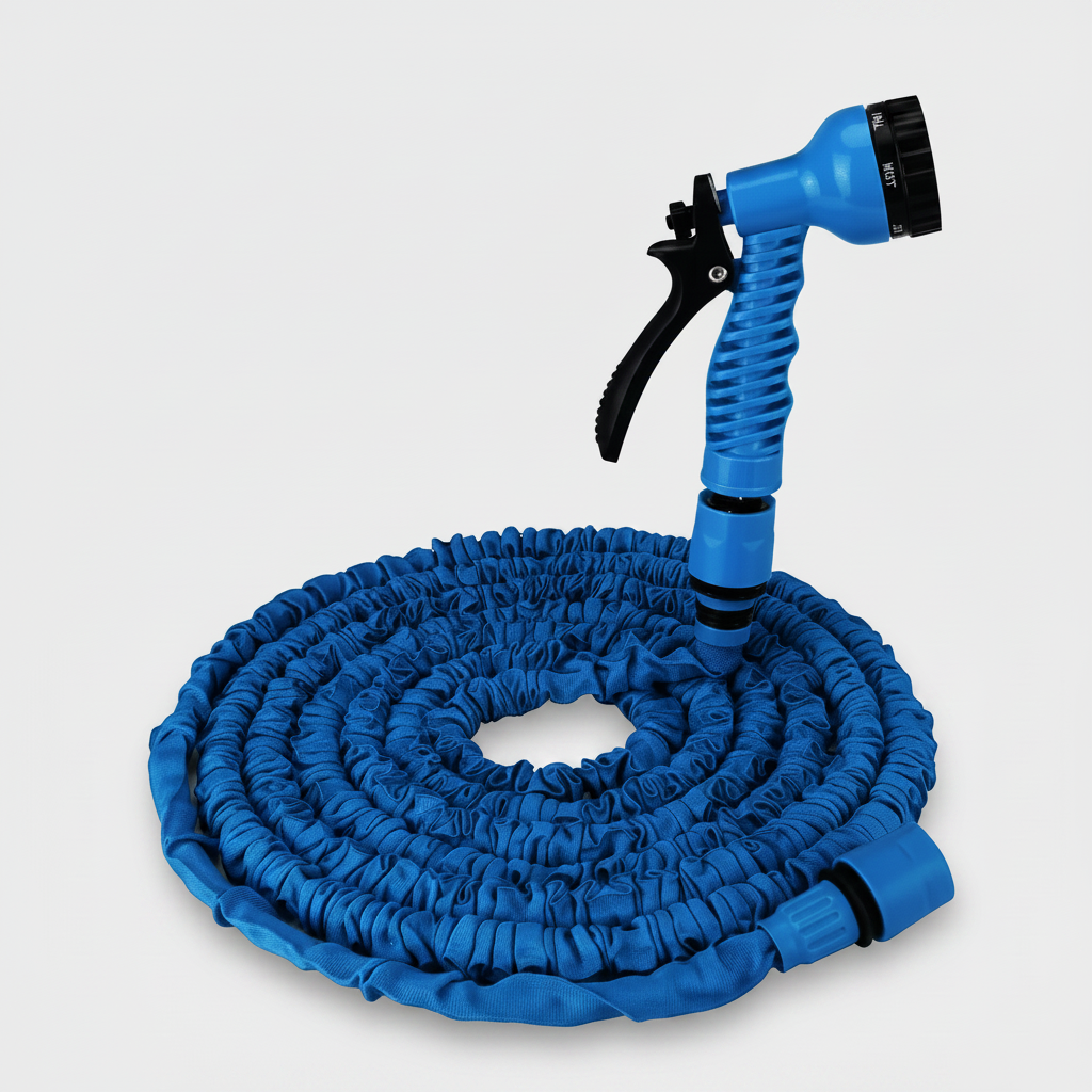 1 Piece Expandable Garden Hose With High Nozzle For Car Wash And Yard