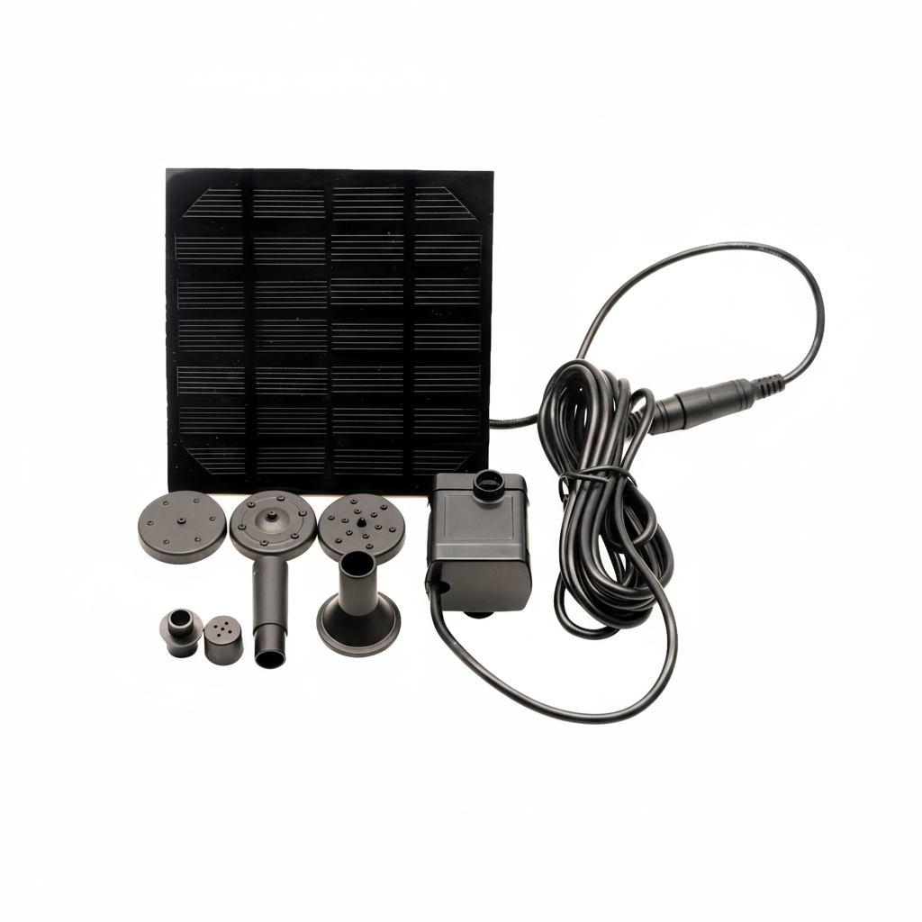 Solar Powered 7 Color Lighting Fountain Pump For Outdoor Bird Bath