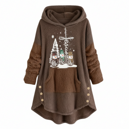 Winter Holiday Graphic Hoodie For Women