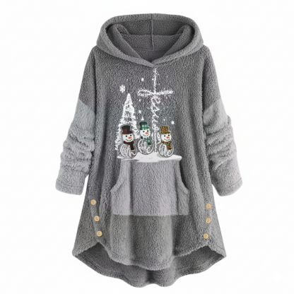 Winter Holiday Graphic Hoodie For Women