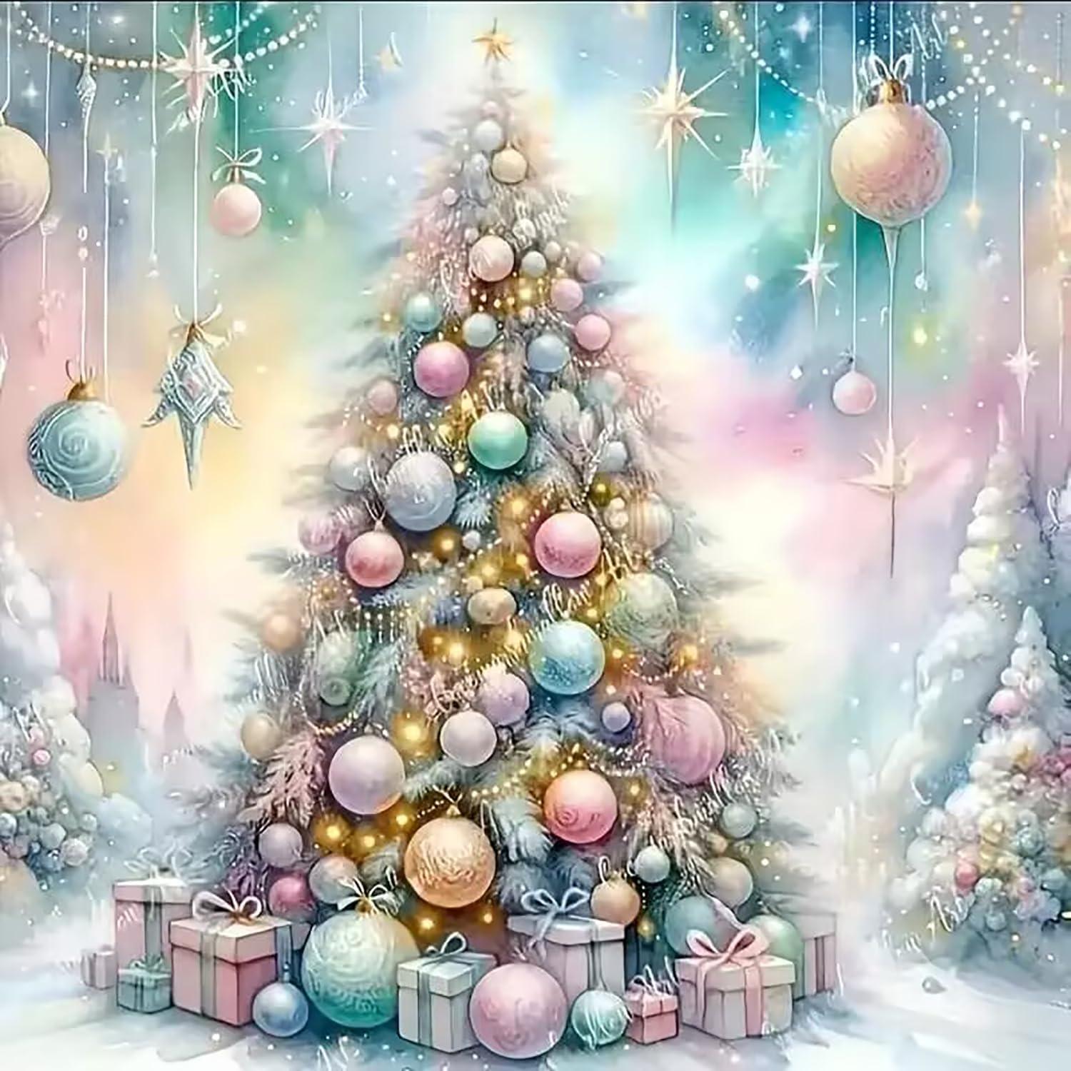Winter Christmas Tree Diamond Painting Kit