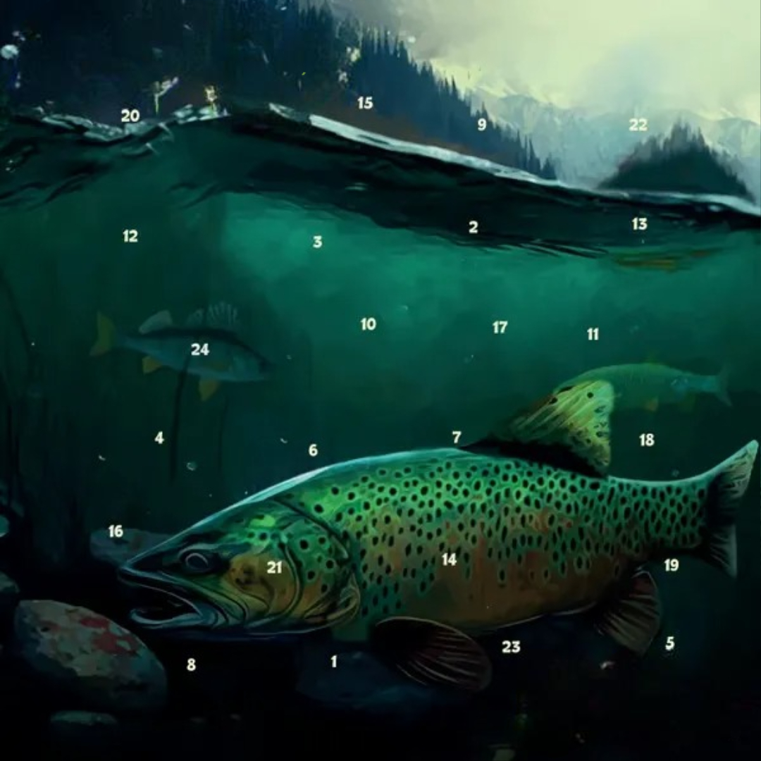Fishing Advent Calendar with Lures for Christmas 2025