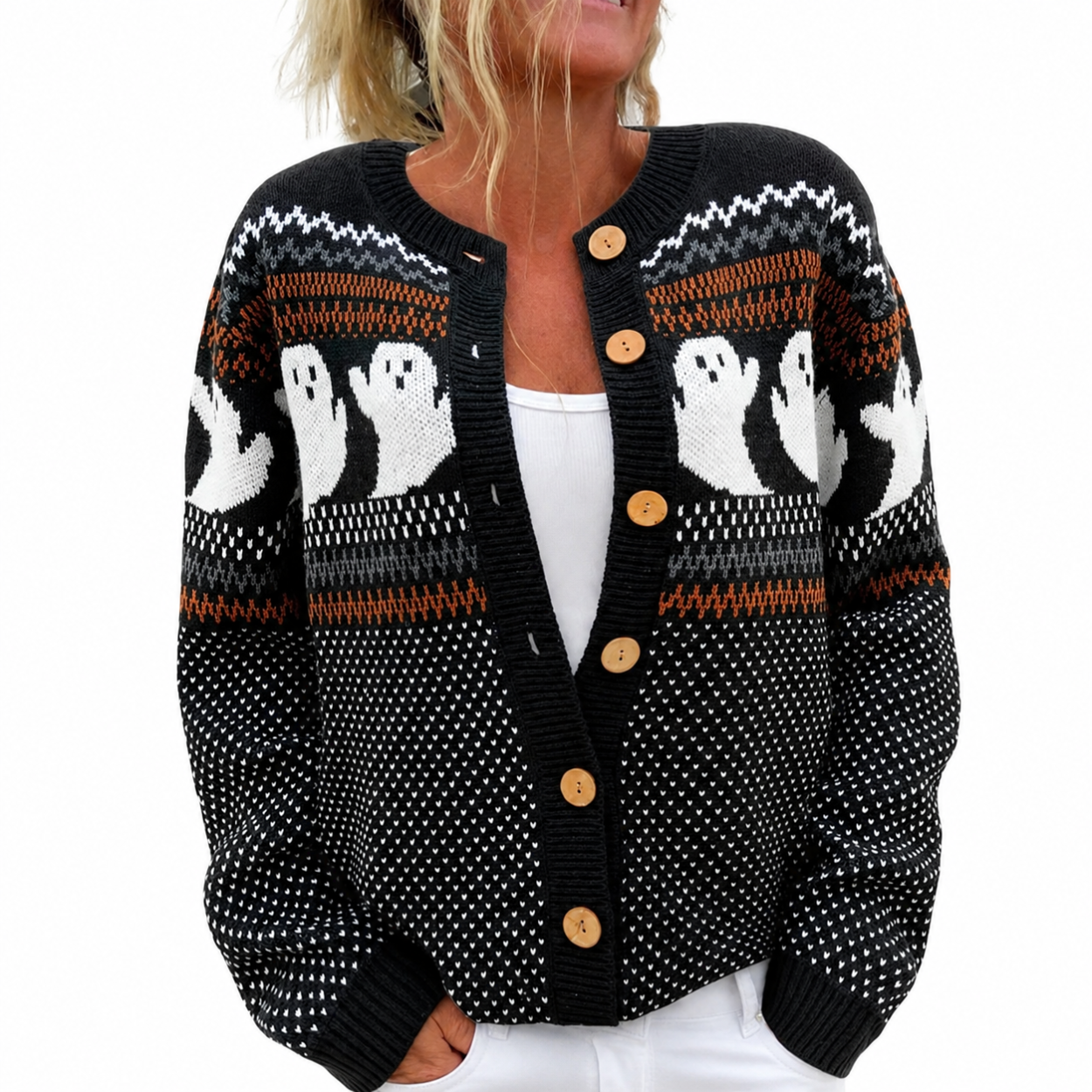 Christmas Knit Cardigan Sweater For Women 