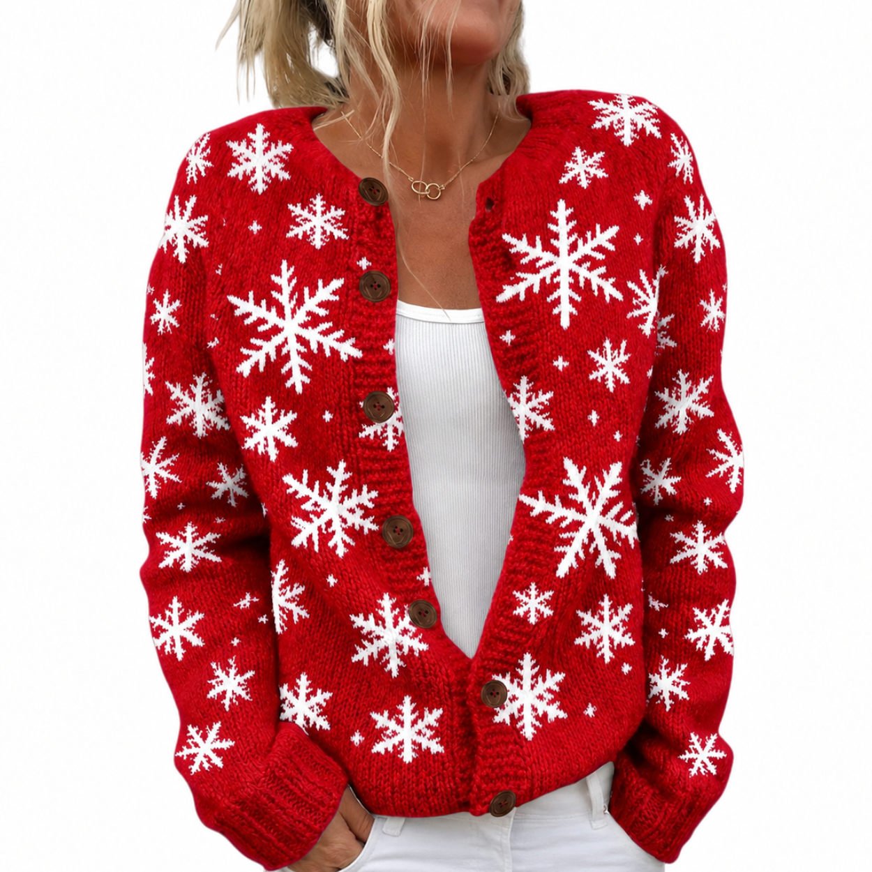 Christmas Knit Cardigan Sweater For Women 