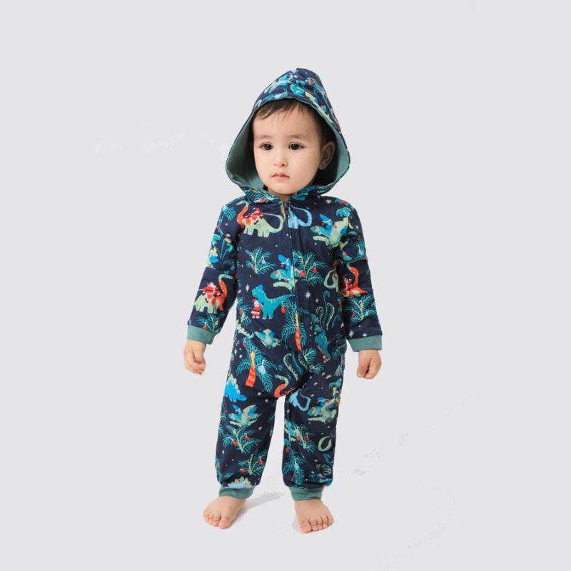 Dinosaur Christmas Family Matching Pajamas - Amzemart