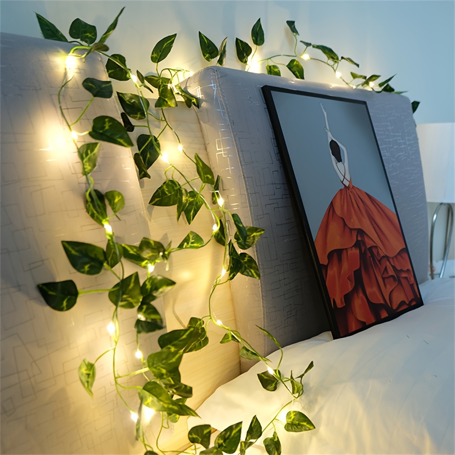 Battery Powered Vine LED Leaf String Lights for Home and Party Decor