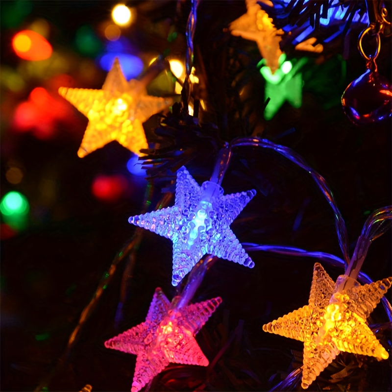 Battery Powered Star Fairy String Lights for Indoor and Holiday Decor