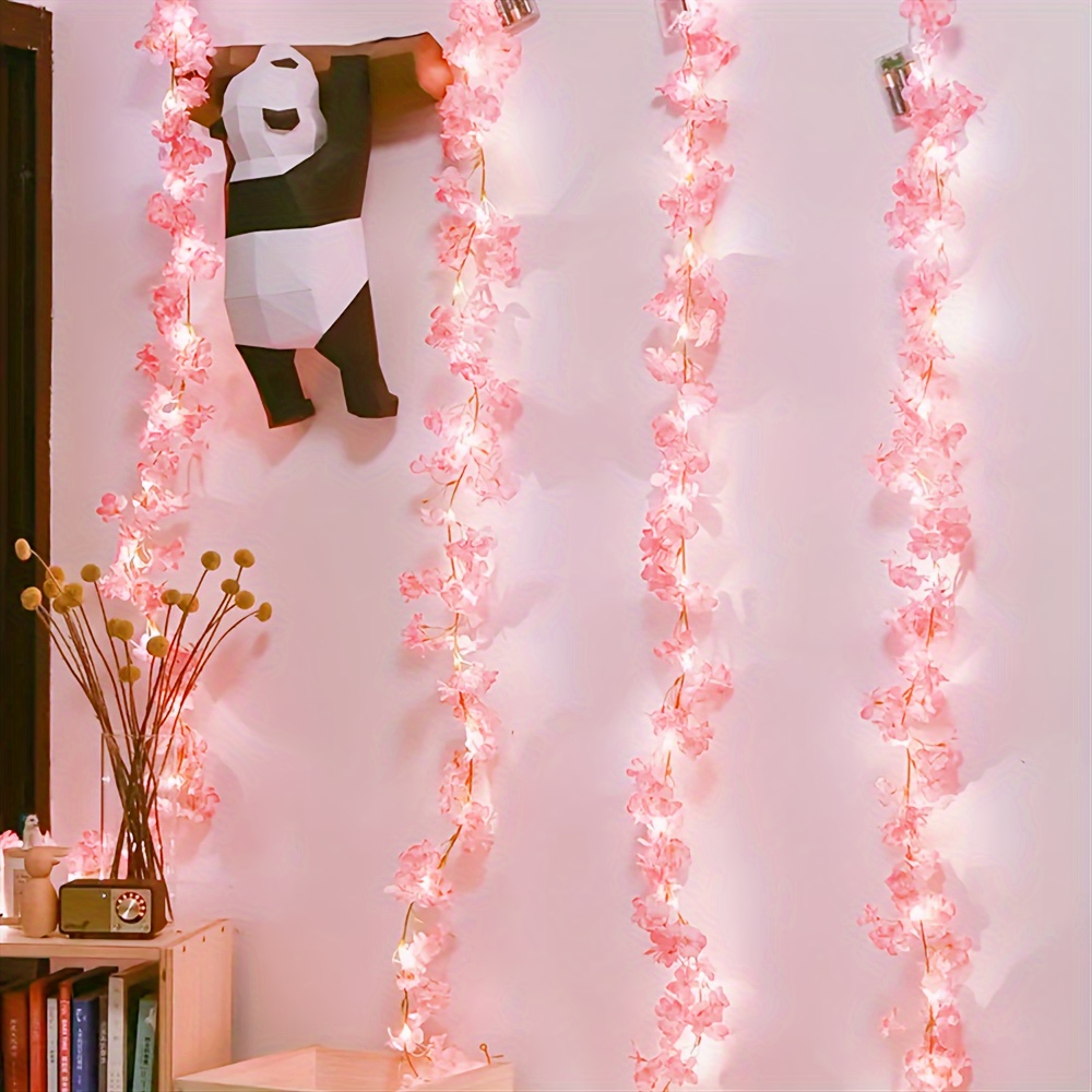 Battery Powered Cherry Blossom LED String Lights for Party and Holiday Decor