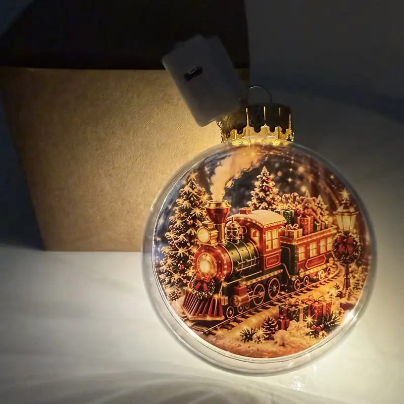 Mini Holiday Warm Led Light Up Glowing Christmas Story Ornament