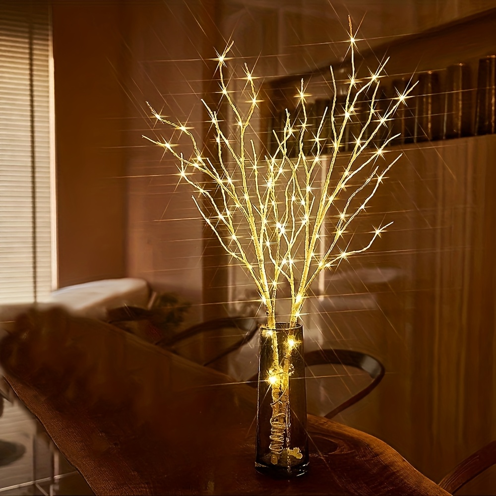 Battery Powered LED Branch Lights for Indoor and Outdoor Holiday Decoration