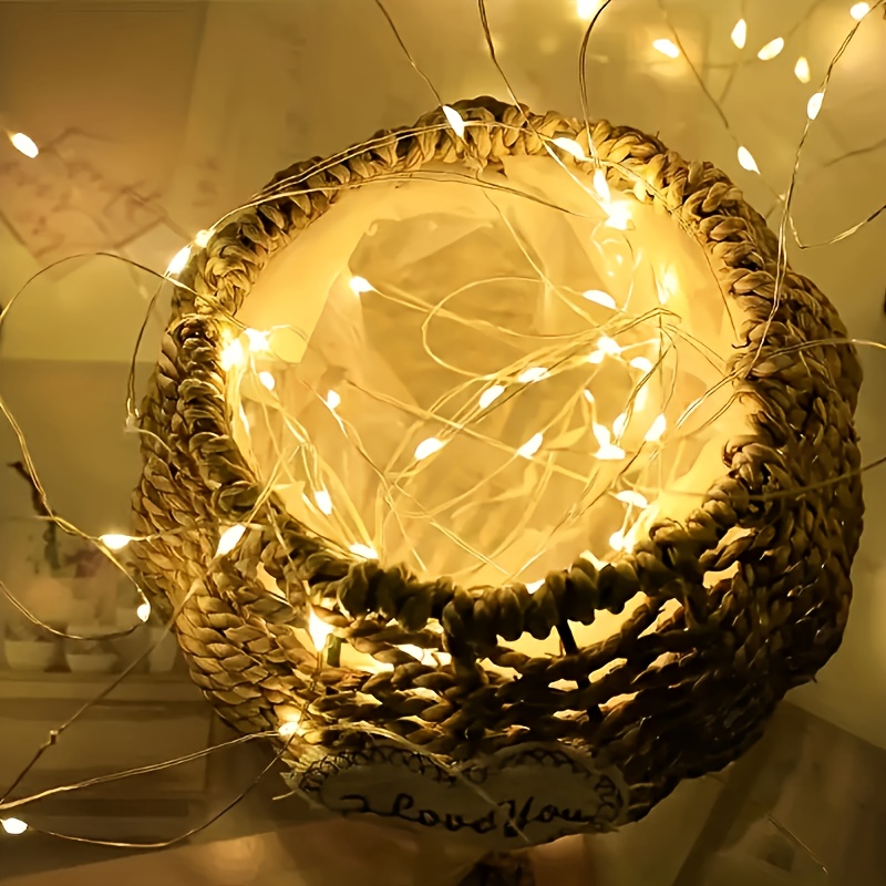 Battery Powered Micro LED String Lights for Holiday and Party Decor