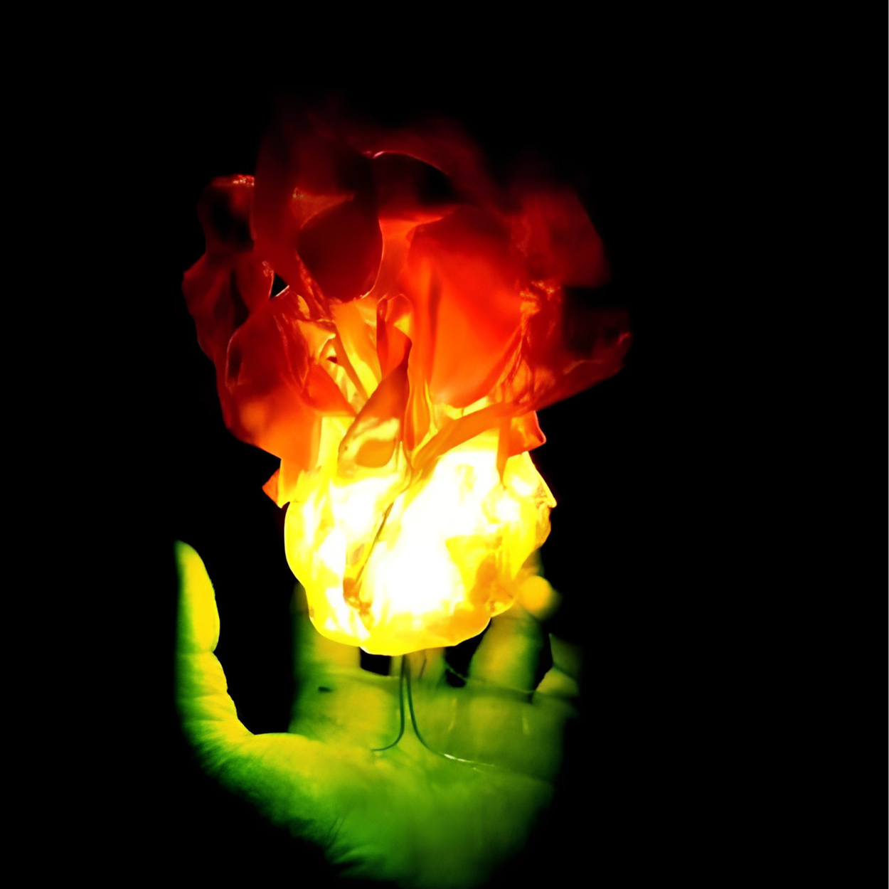 Halloween Floating Fireball Prop With LED Glow