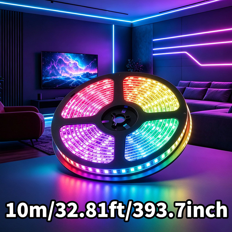 Battery Powered Decorative LED Strip Lights with Easy Button Control