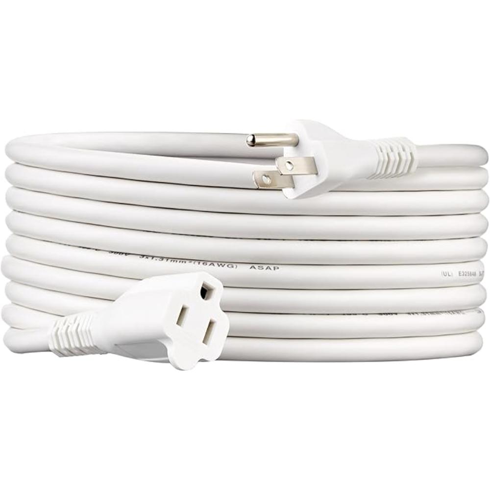 Indoor Extension Power Cord With Flat Plug