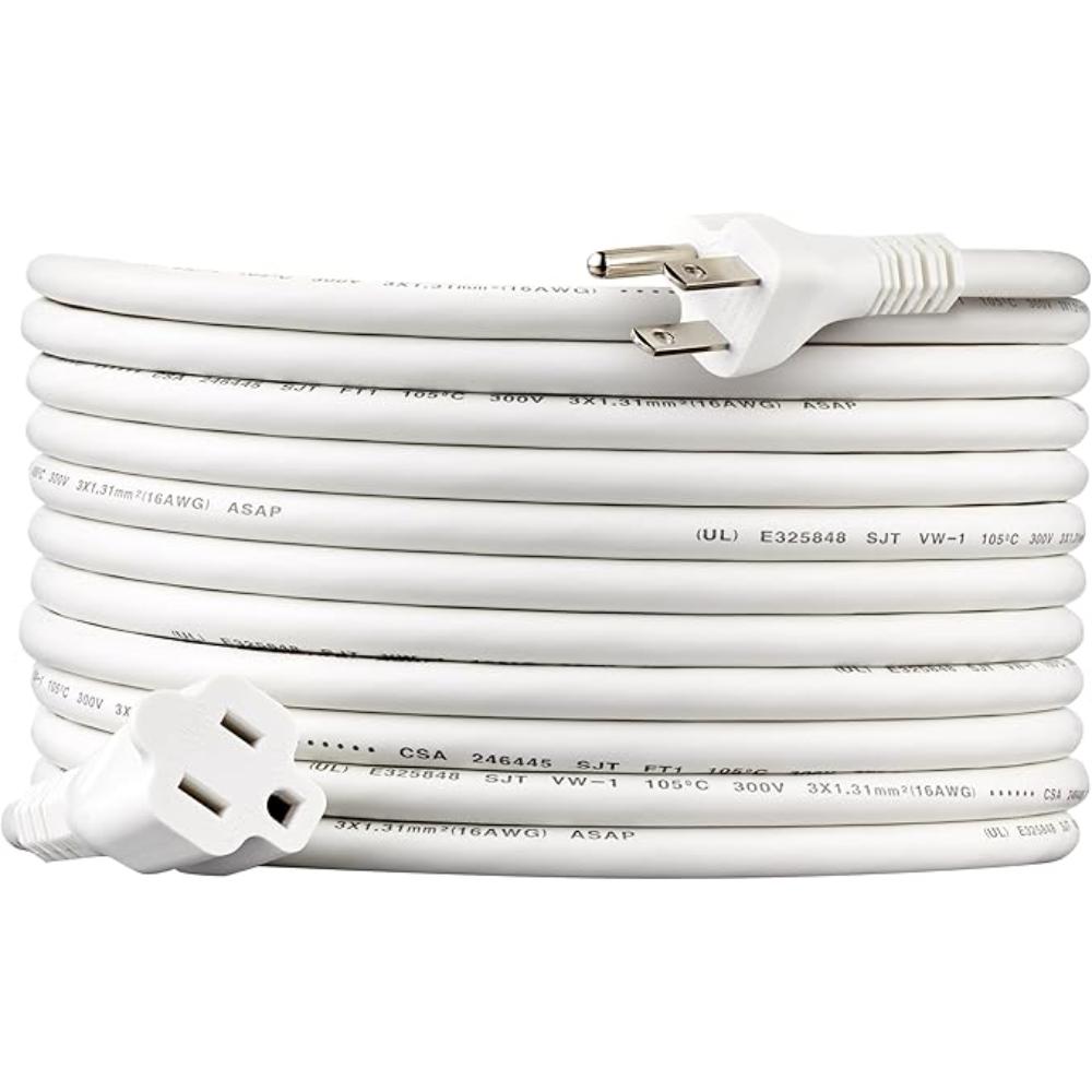 Indoor Extension Power Cord With Flat Plug