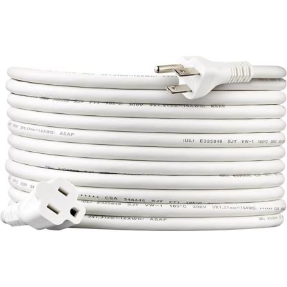 Indoor Extension Power Cord With Flat Plug