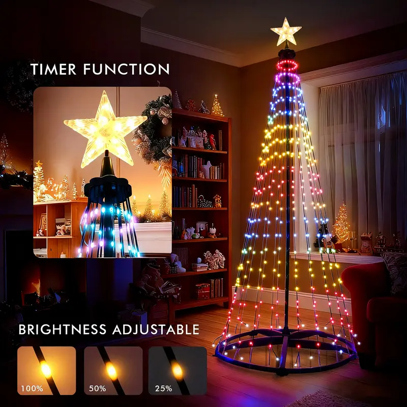 Smart 400 LED Christmas Tree Lights with Remote App Control and Music Sync