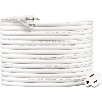 Indoor Extension Power Cord With Flat Plug