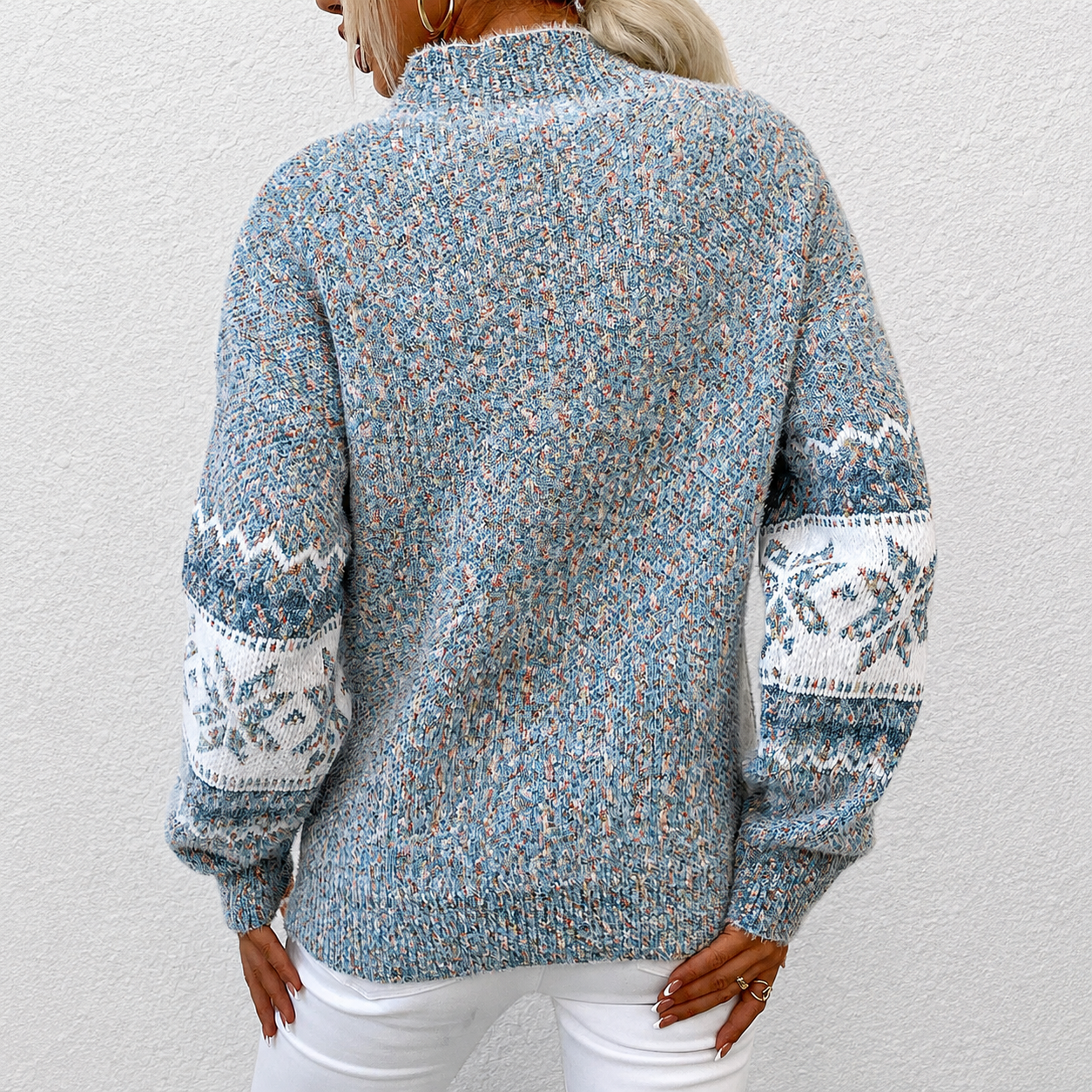 Knitted Winter Snowflake Christmas Sweater For Women