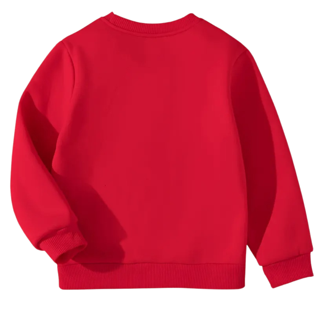 Casual Snowman And Tree Applique Christmas Print Sweatshirt