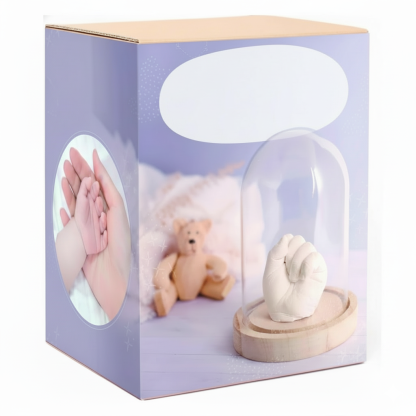 DIY Baby Handprint Footprint Molding Kit With Display Dome