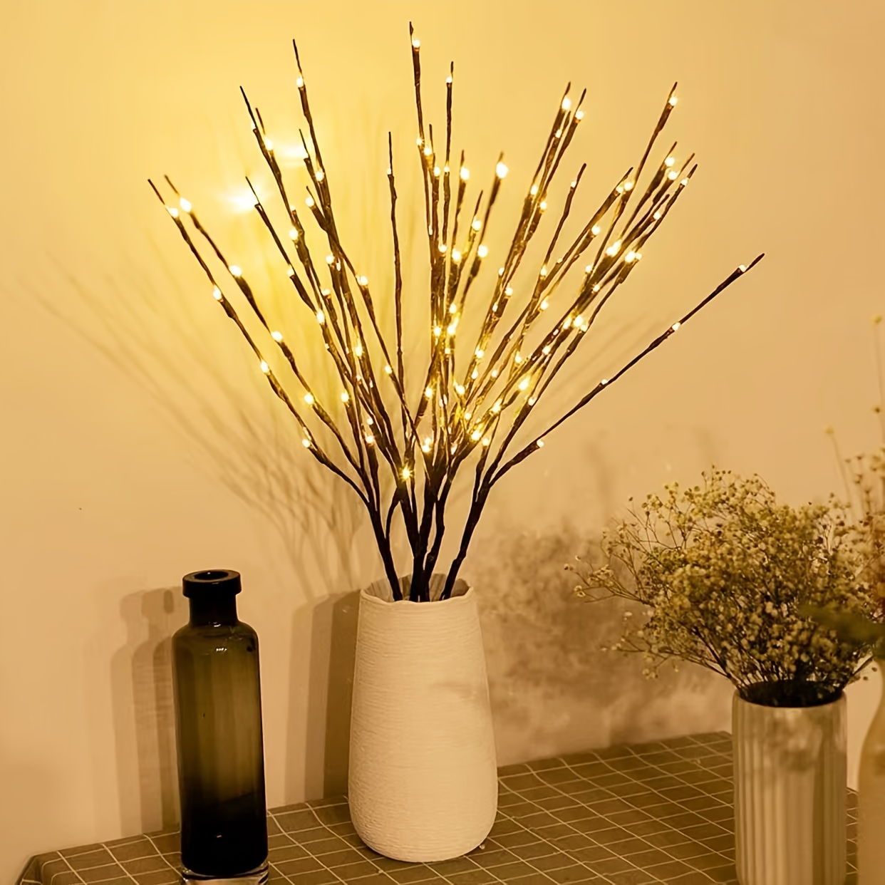 Pack of 2 Battery LED Branch Lights for Holiday Decor