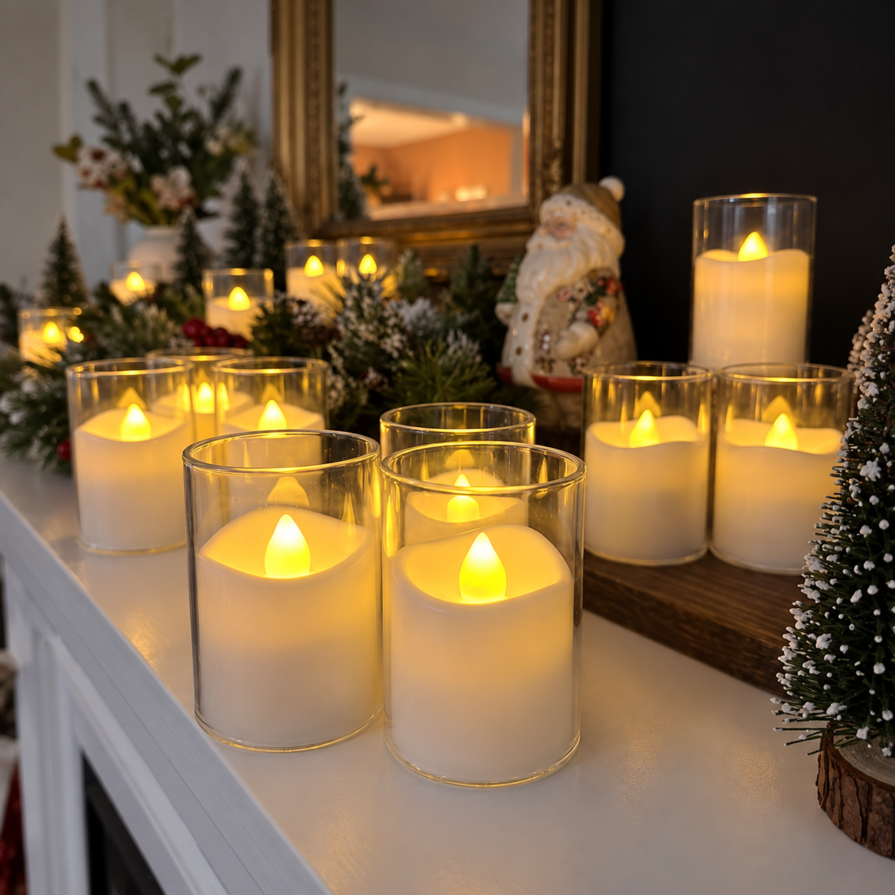 Acrylic LED Tea Lights With Remote Control For Decor