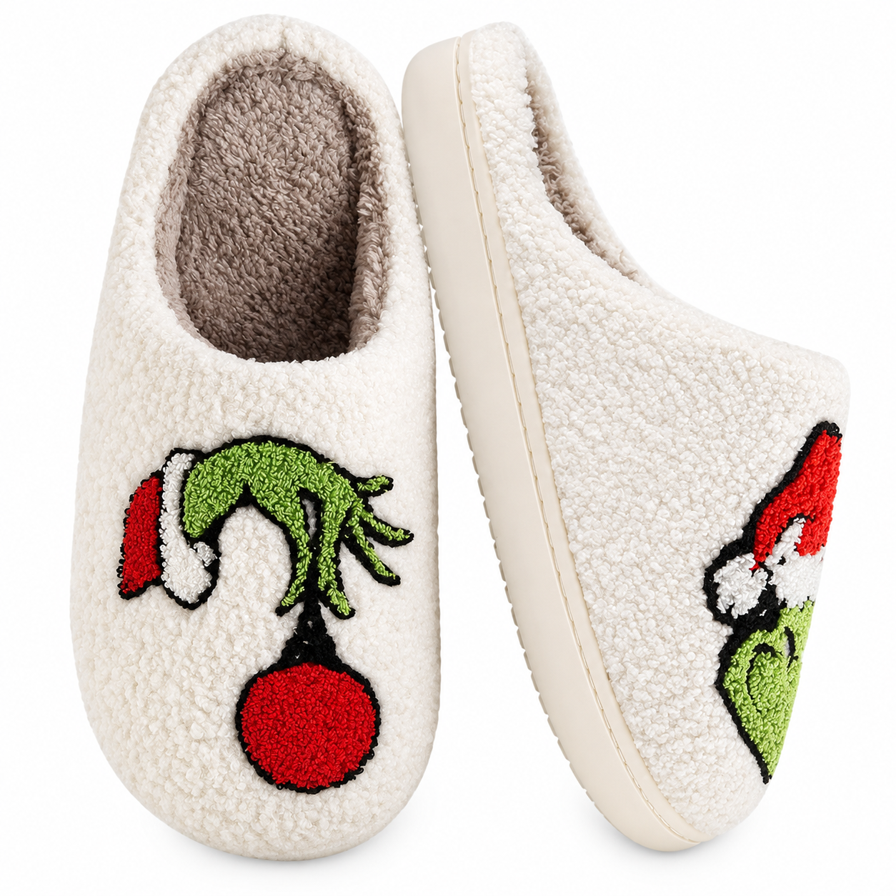 Christmas House Slippers for Women and Men Indoor Outdoor Winter Shoes