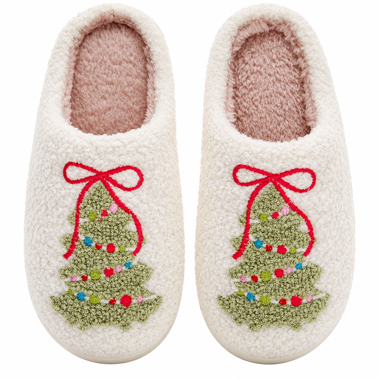 Christmas House Slippers for Women and Men Indoor Outdoor Winter Shoes