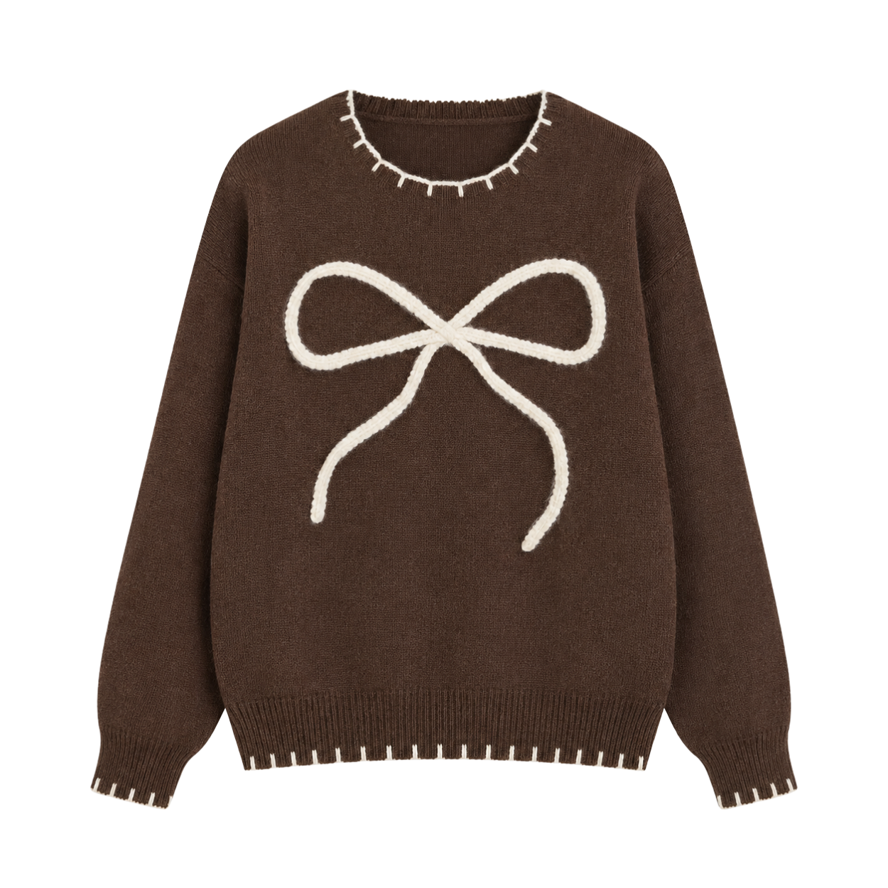 Casual Knit Winter Bow Fashion Sweater For Women