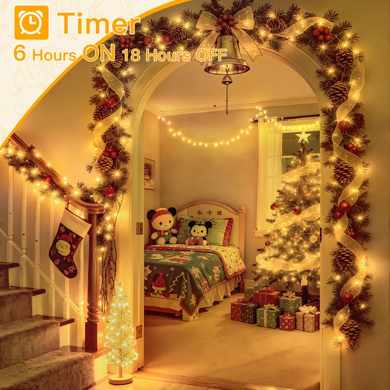 200 LED Christmas Outdoor And Indoor String Lights With 8 Modes