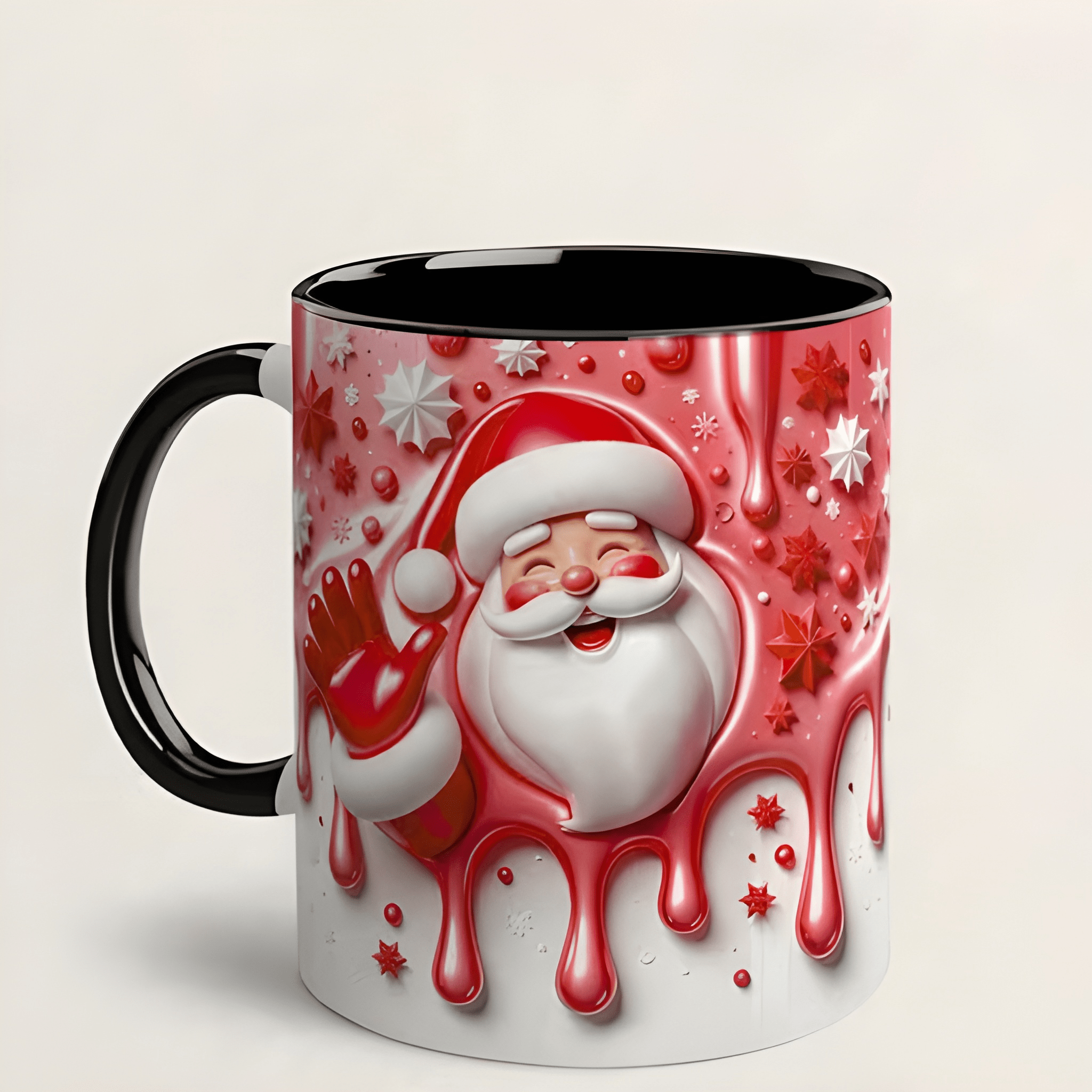 3D Santa Mug with Realistic Santa Claus Face 
