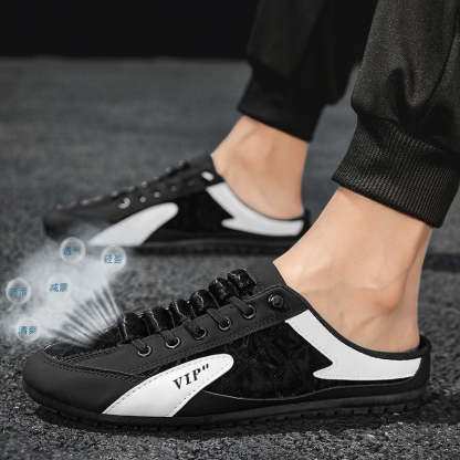 Men's Backless Sneakers-Amzemart