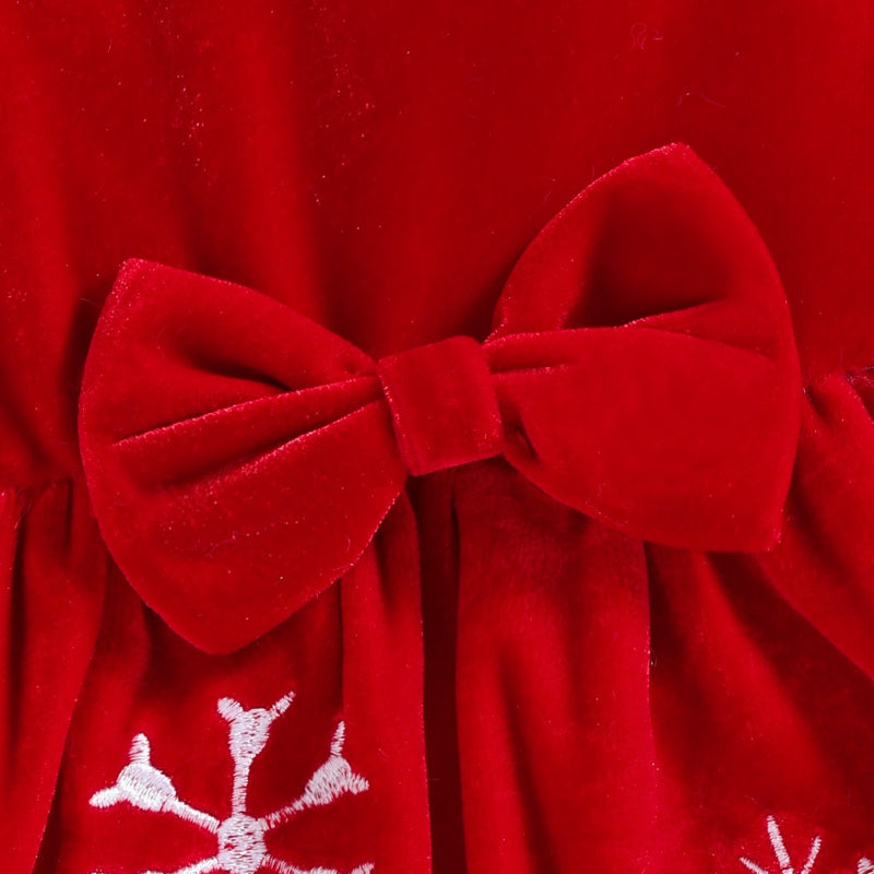 Red Christmas Dress With Hat For Girls-Children Cloth Shop