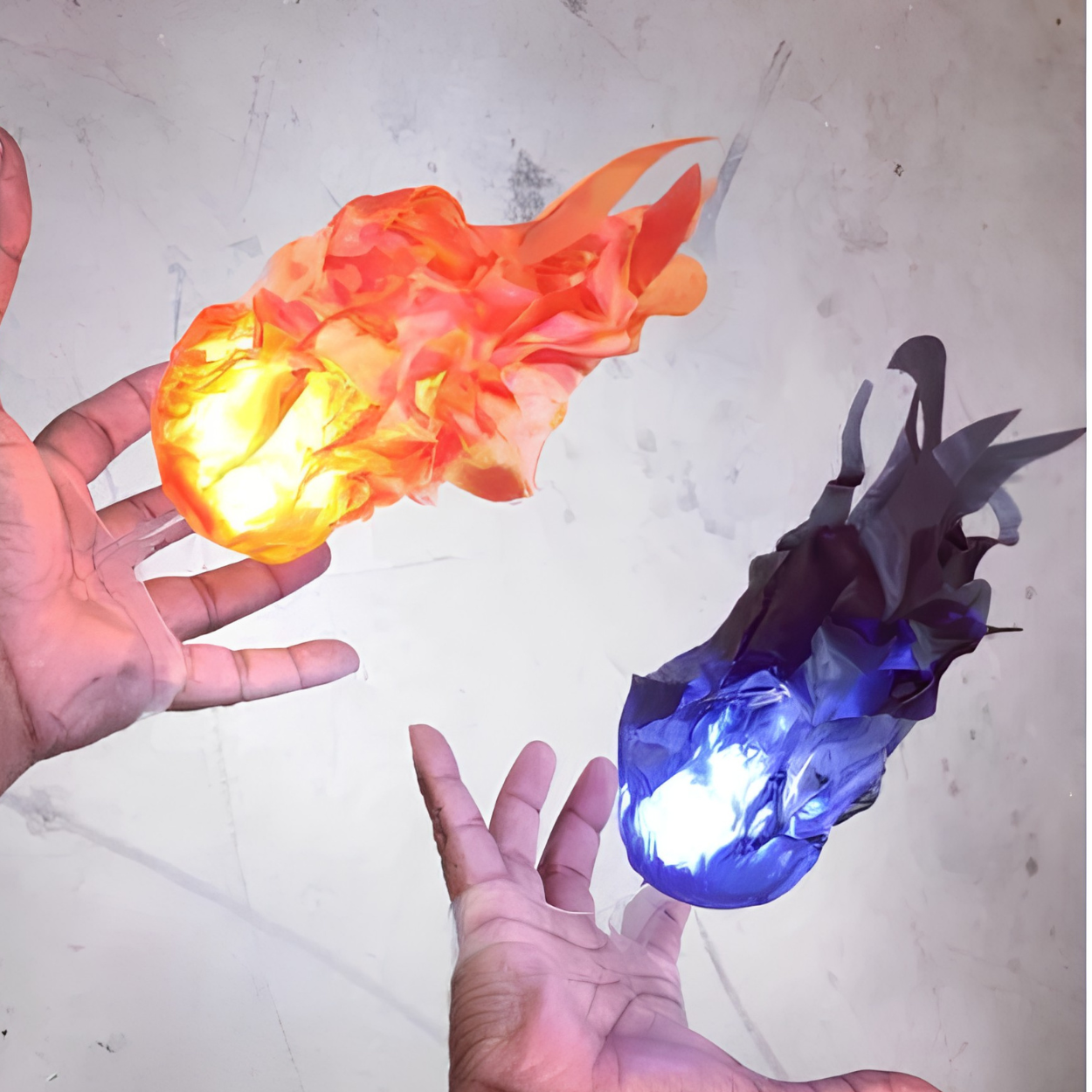 Halloween Floating Fireball Prop With LED Glow