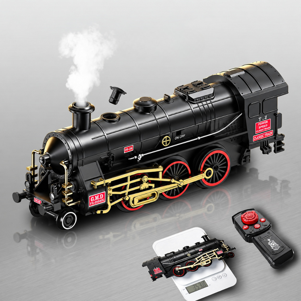 Christmas Electric Train Set With Elevated Tracks Lights And Music