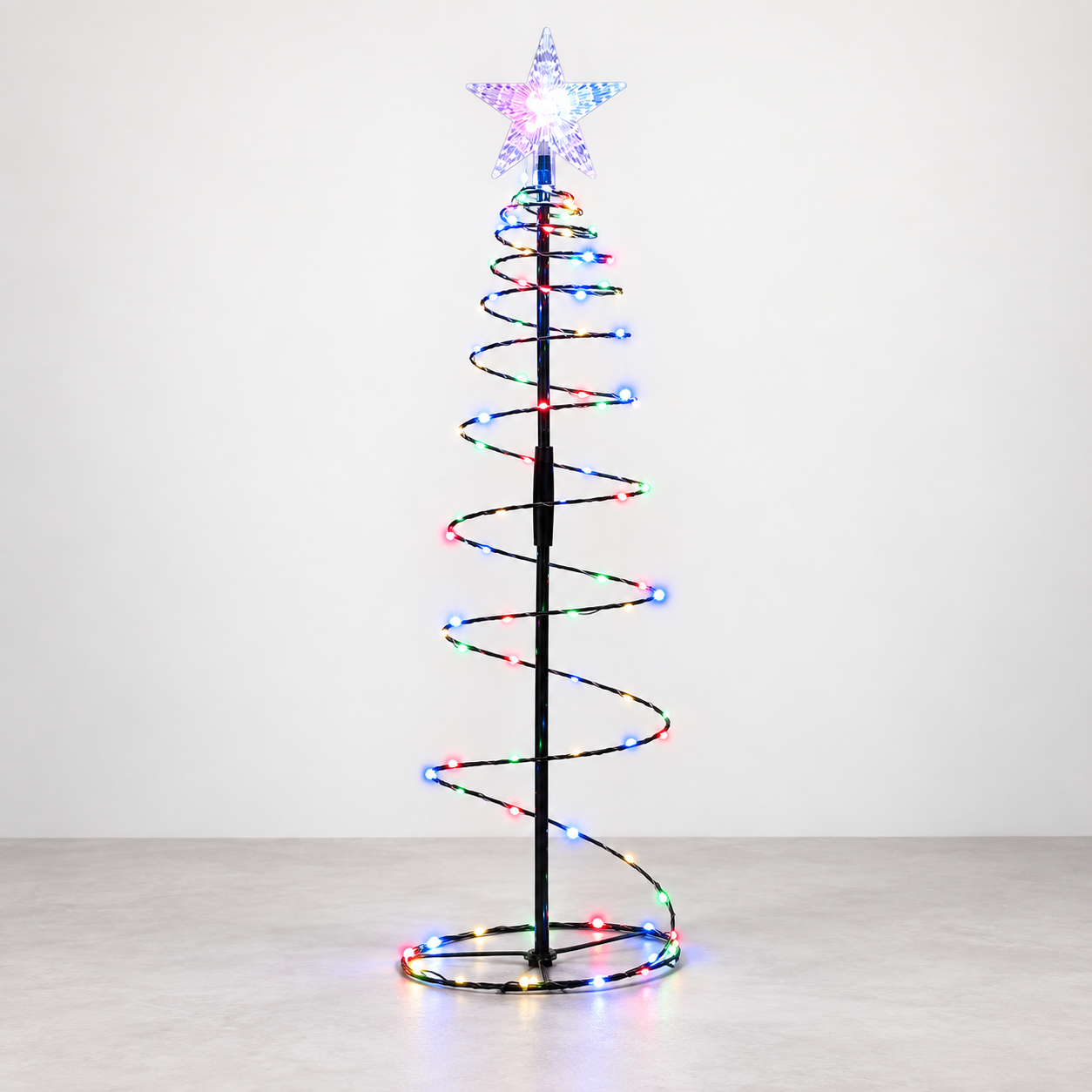 Solar Powered Iron Christmas Tree Lights For Outdoor Garden Decor