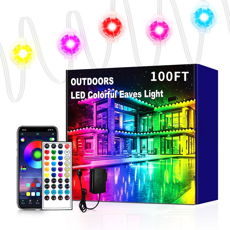 Smart Outdoor Christmas Eave Lights with App Remote and Music Sync