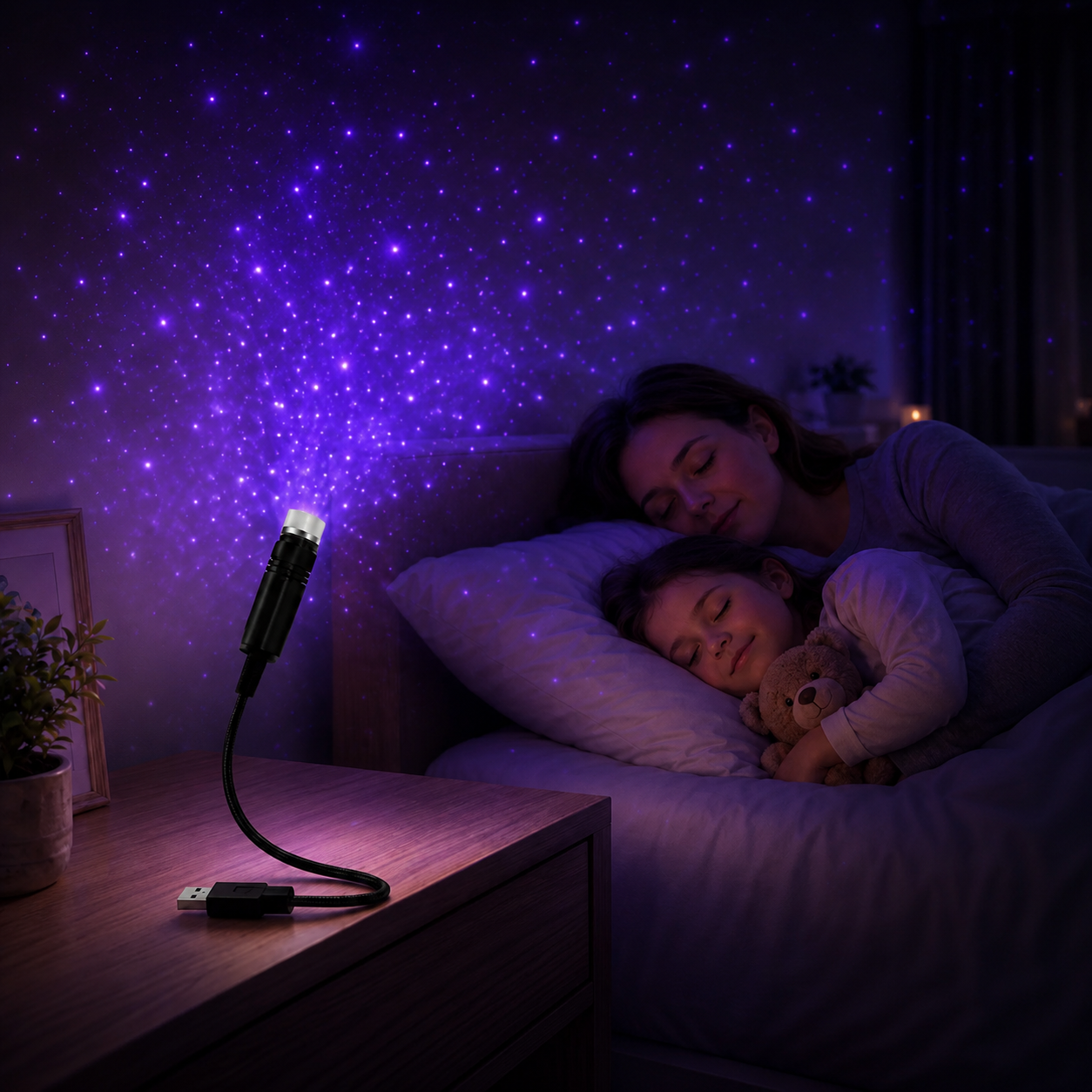 HD Smart Dynamic 5D Holographic Night Light Projector