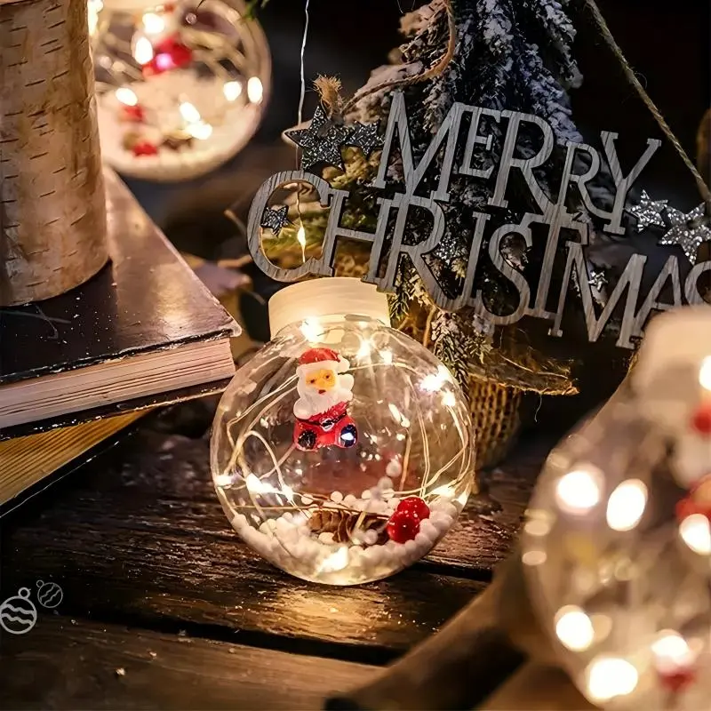 Christmas LED String Lights With Ball Ornaments