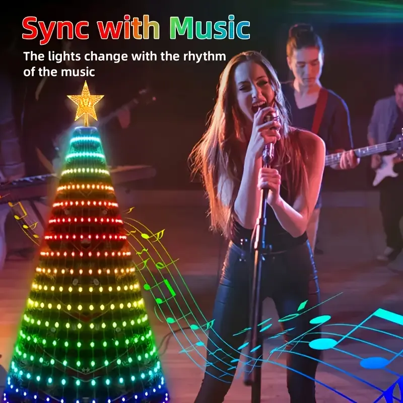 Smart 400 LED Christmas Tree Lights with Remote App Control and Music Sync