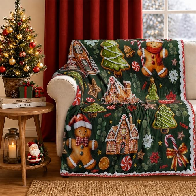 Christmas Themed Flannel Plush Blanket For Women