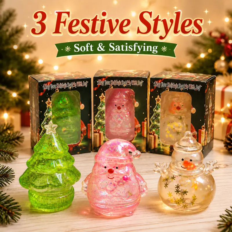 Santa Snowman And Christmas Tree Squishy Toys