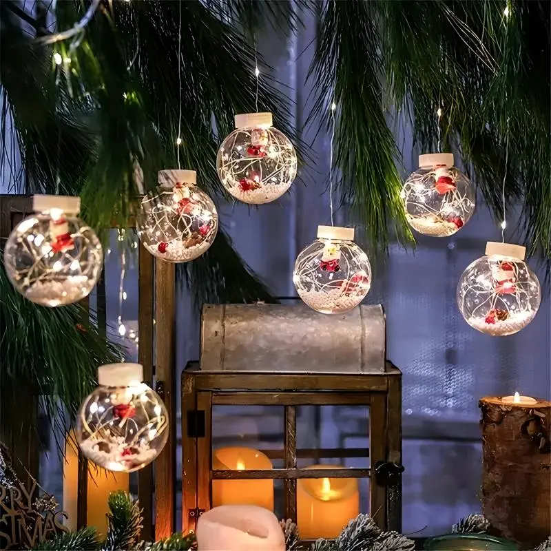 Christmas LED String Lights With Ball Ornaments
