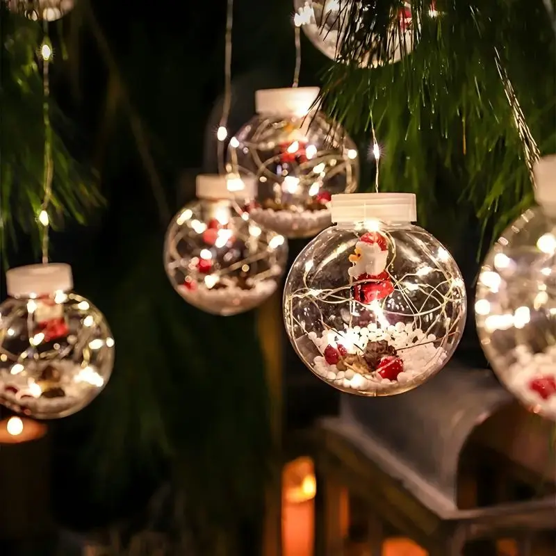 Christmas LED String Lights With Ball Ornaments
