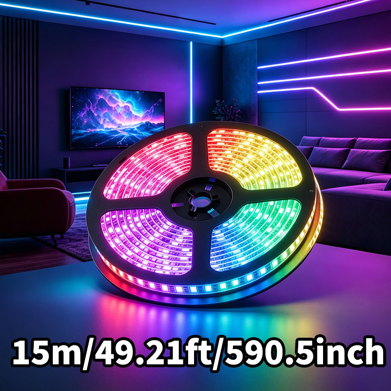 Battery Powered Decorative LED Strip Lights with Easy Button Control