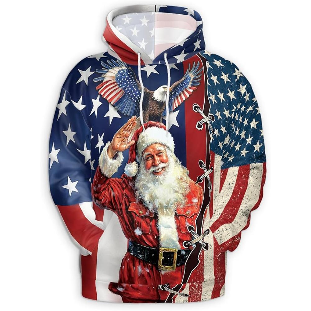 Christmas Santa Claus All Over Print Hoodie