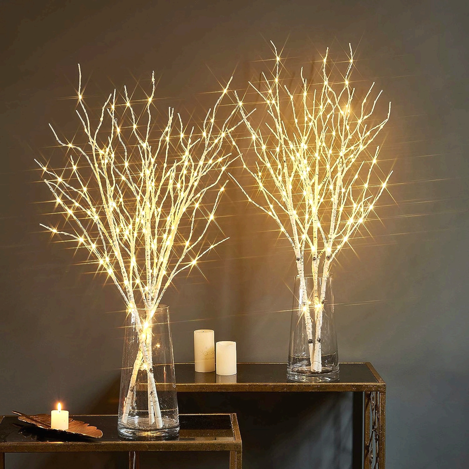 Battery Powered LED Branch Lights for Indoor and Outdoor Holiday Decoration